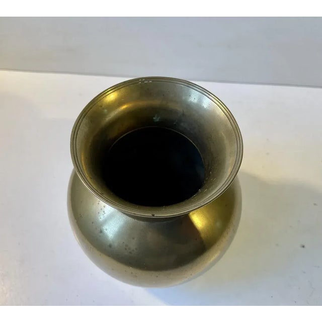 Scandinavian Art Deco Vase in Bronze, 1930s For Sale - Image 4 of 5