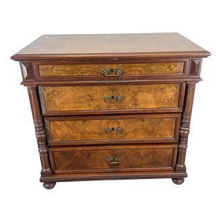 French Burr Chest of 4 Drawers For Sale