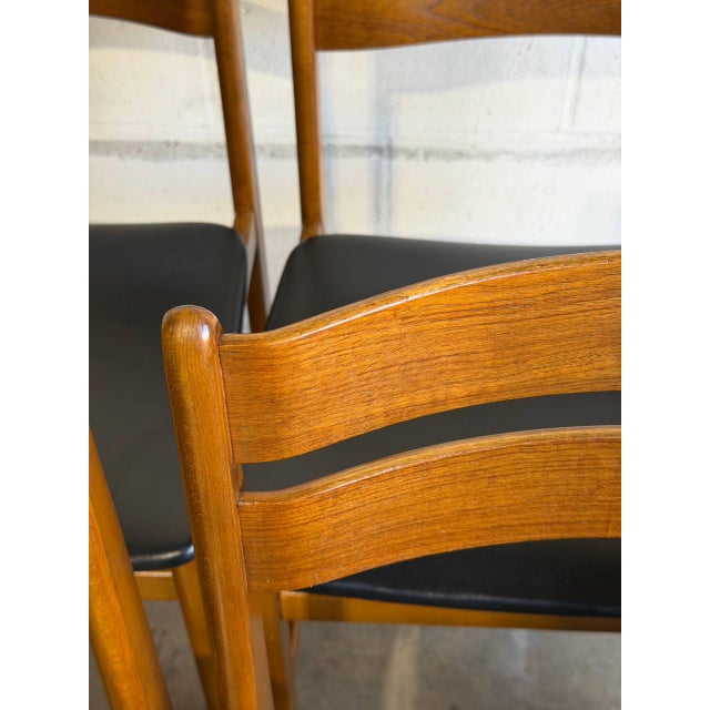 Teak Dining Chairs Set of 6 Danish Mid-Century Modern Vintage For Sale - Image 11 of 12