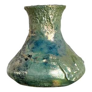 Vintage Boho Metallic Studio Pottery Vase
