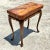 Vintage Patchwork Burl Wood Flip Top Card Table For Sale - Image 9 of 9