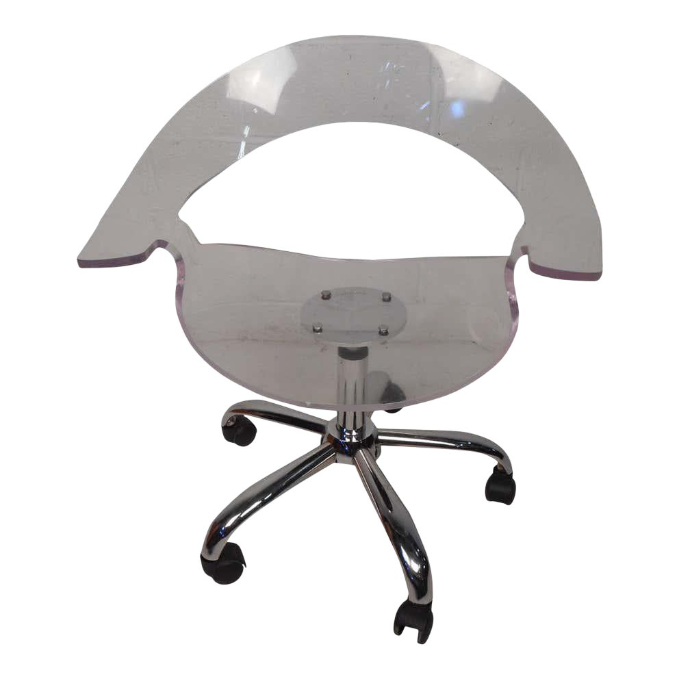 Vintage Lucite Swiveling Office Chair Chairish