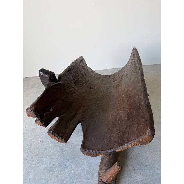 1970’s Vintage Organic Free- Form Hand Carved Wood Abstract Sculpture For Sale In Miami - Image 6 of 12