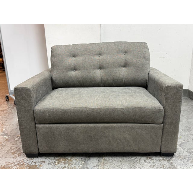 Traditional Twin Size Crate & Barrel Barrett Sleeper Sofa For Sale - Image 3 of 12