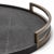 Black Extra Large Round Tray in Black Shagreen With Bronze Patina Brass by R&y Augousti For Sale - Image 8 of 8
