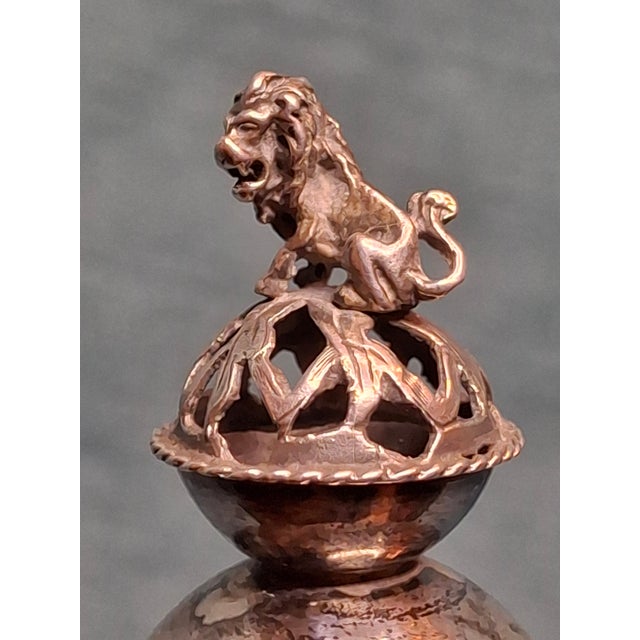 Antique Russian Silver Torah Pointer Yad With Lion Finial and Grapevine Motif, Moscow 1878 For Sale - Image 9 of 18