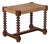 1940s French Wood and Woven Bobbin Stool For Sale