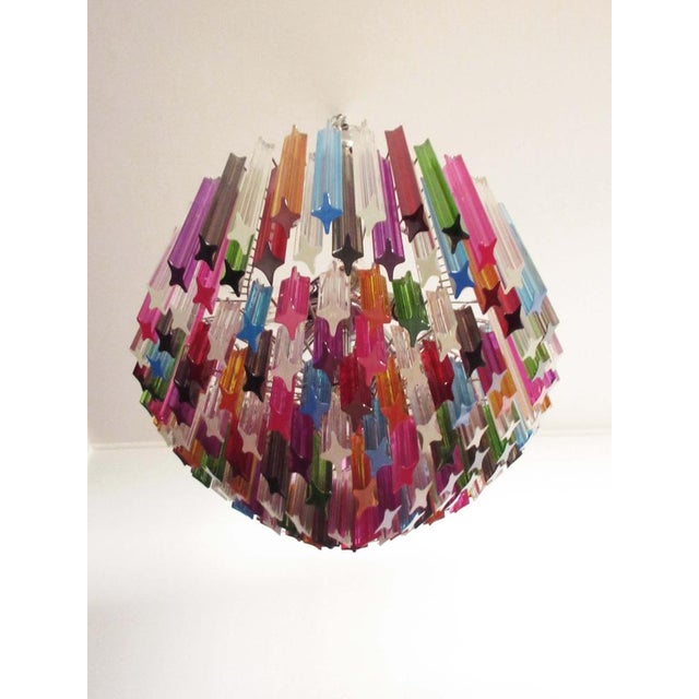 Modern Quadriedri Murano Glass Chandelier with 163 Trasparent Prism Quadriedri, 1990s For Sale - Image 6 of 18