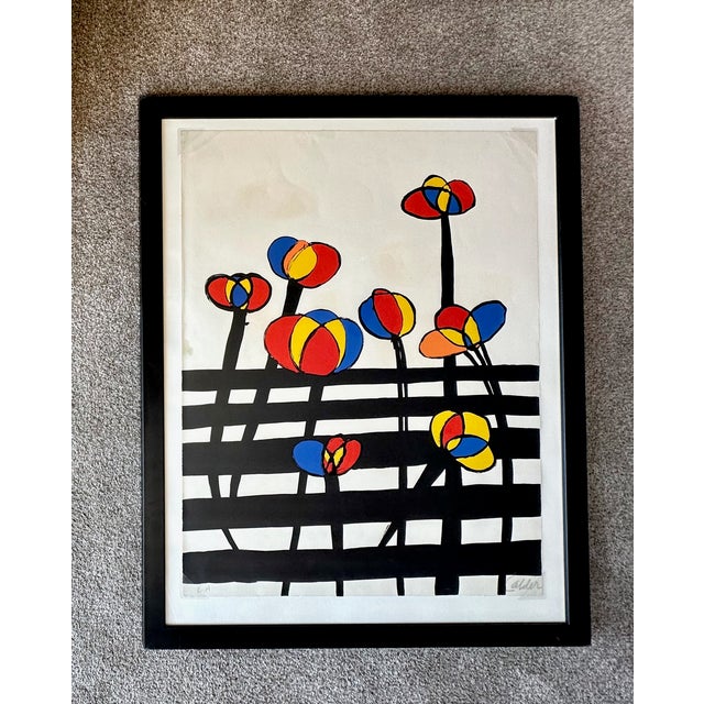 Alexander Calder Alexander Calder Untitled/Flowers Fences 1972 Magie Eolienne Portfolio For Sale - Image 4 of 16