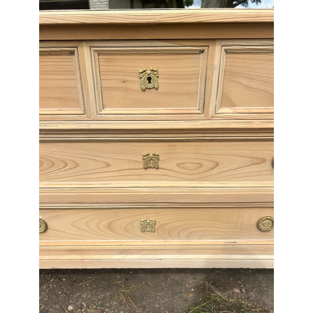 French Country French 19th Century Louis XVI Bleached Walnut Chest of Drawers or Commode For Sale - Image 3 of 12