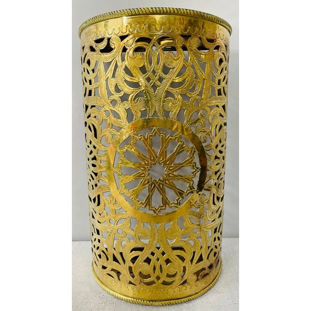 Vintage Moroccan Brass Wall Sconce For Sale - Image 13 of 13