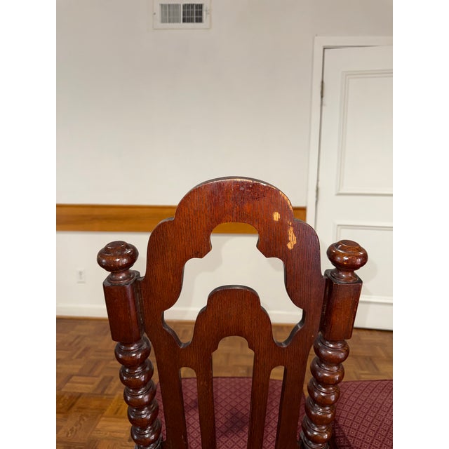 French Renaissance Style Oak Dining Chairs, (circa 1880-1900). For Sale - Image 16 of 17