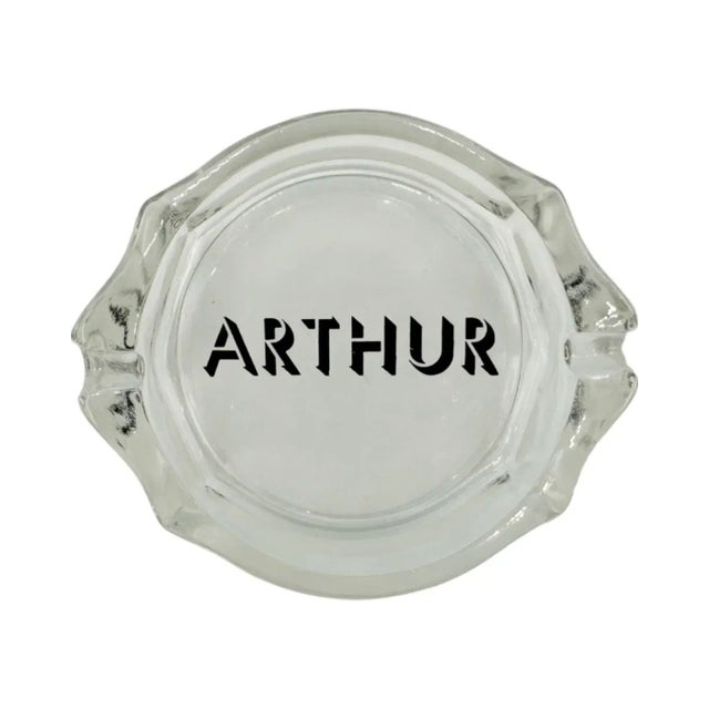 Vintage Iconic Arthur Nightclub Nyc Ashtray Dish Clear Glass For Sale - Image 9 of 12