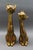 Vintage Mid Century Modern Large Stylized Siamese Sitting Cats Brass Figurines Sculpture Pair. Measures approximately 1: 4...