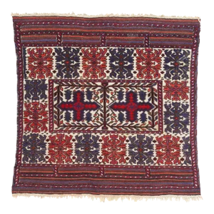 Antique Caucasian Soumak Rug , 03'11 X 03'11