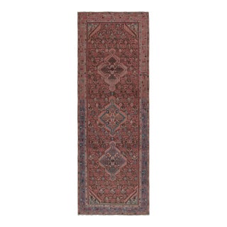 Vintage Persian Runner With Red, Beige-Brown Patterns by Rug & Kilim For Sale