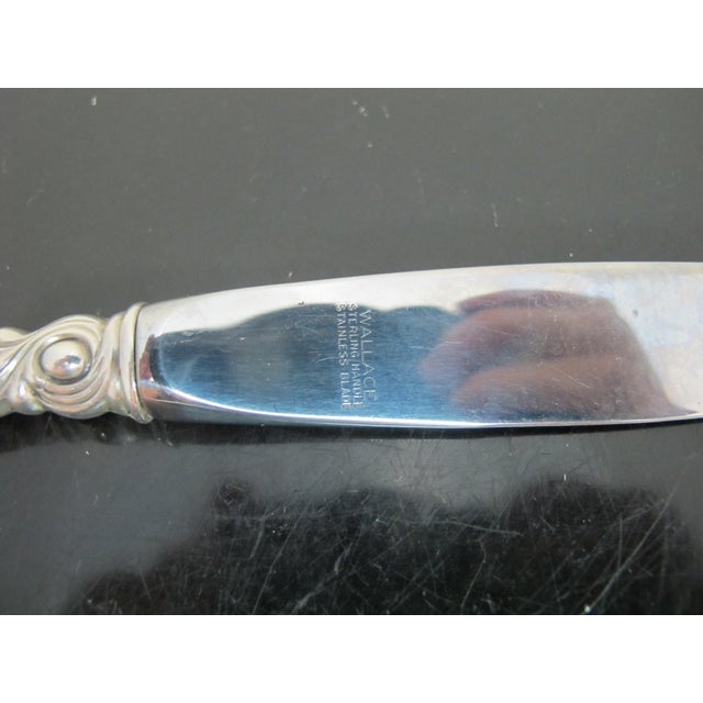 Wallace Sterling Silver Handle Romance of the Sea 9 3/4" Dinner Knife For Sale In Portland, OR - Image 6 of 6