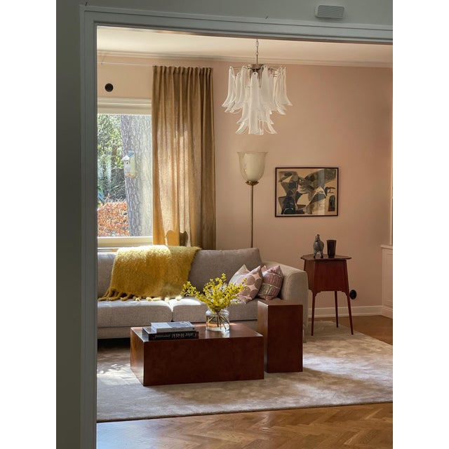 White Murano Chandelier in the style of Mazzega For Sale - Image 4 of 6