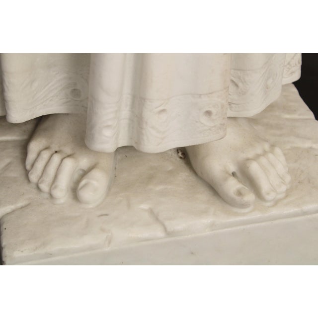 Marble Statue of a Young Girl For Sale - Image 12 of 13