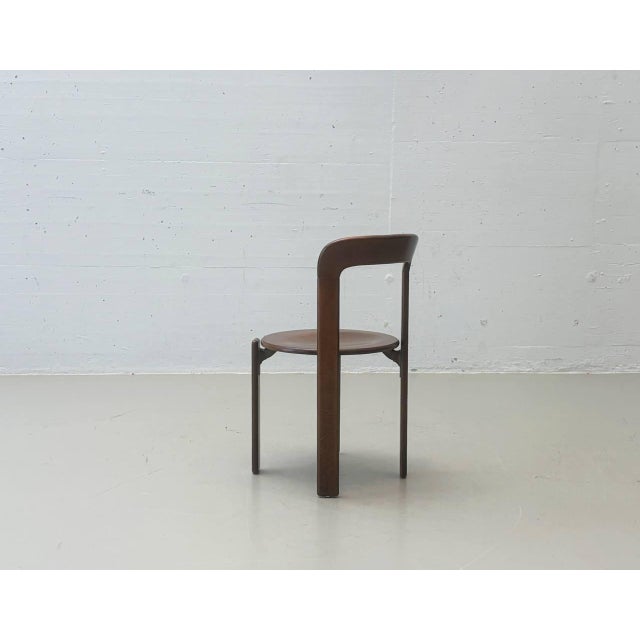 Brown Chairs in Stained Wood by Bruno Rey for Dietiker, 1971 For Sale - Image 8 of 16