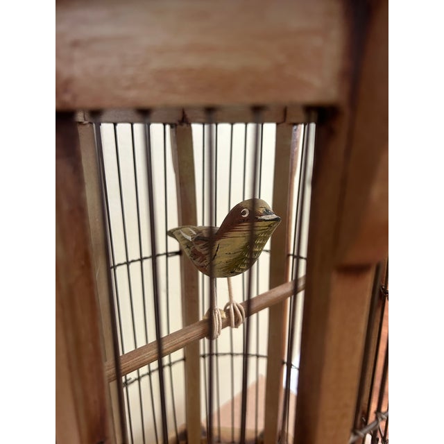 Decorative Bird Cage With Faux Bird For Sale In Naples, FL - Image 6 of 7