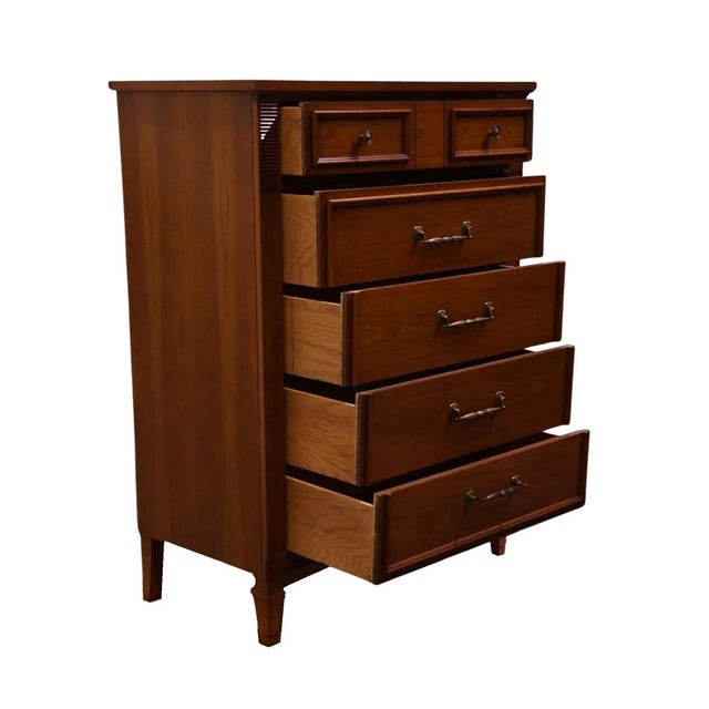 Dixie Furniture Solid Pecan Italian Neoclassical Tuscan Style 34″ Chest of Drawers 260-7 For Sale In Kansas City - Image 6 of 13