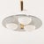 Mid-Century Modern Mid-Century Italian Brass and Opaline Glass Chandelier, 1970s For Sale - Image 3 of 8