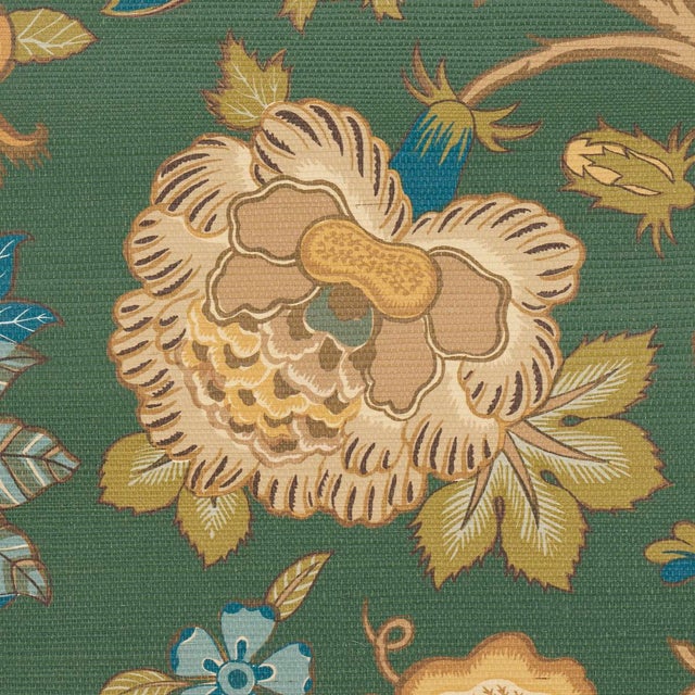 Contemporary Schumacher Darsy Tree Of Life Sisal Wallpaper In Juniper For Sale - Image 3 of 6