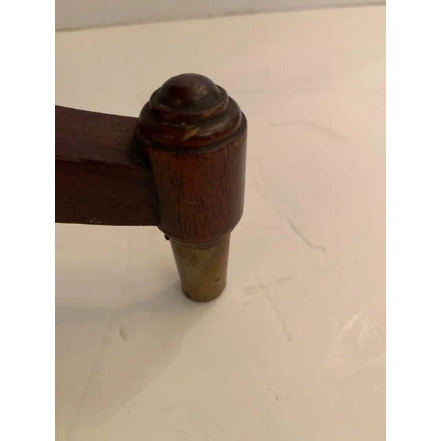 Antique 2 Tier Mahogany and Tooled Leather Side Table For Sale In Philadelphia - Image 6 of 13