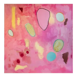 Play #10 Pink Abstract Oil Painting