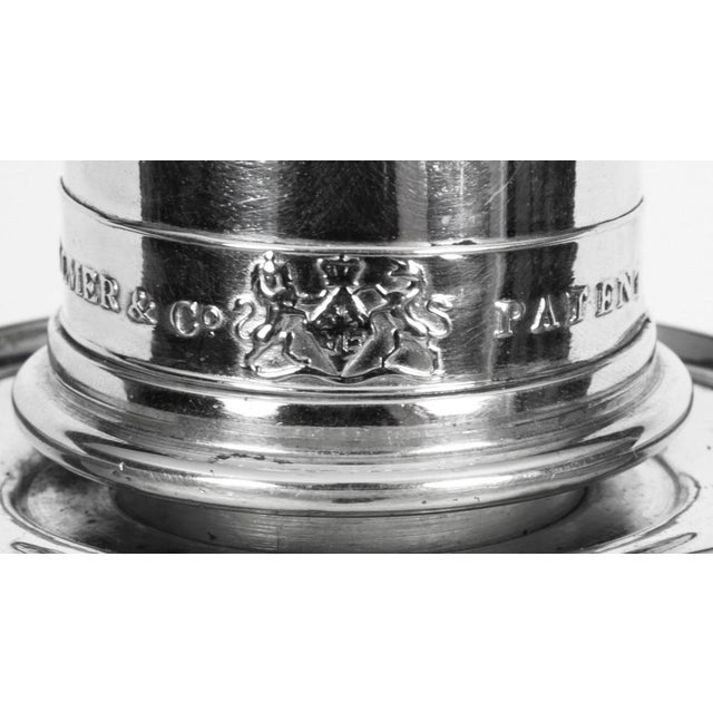 Black 19th Century Large Silver Plated Table Lamp from Palmer & Co For Sale - Image 8 of 11