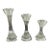 Villeroy & Boch Vintage "Cocktail Club" Trio Crystal Candle Stick Holders- Set of 3 For Sale
