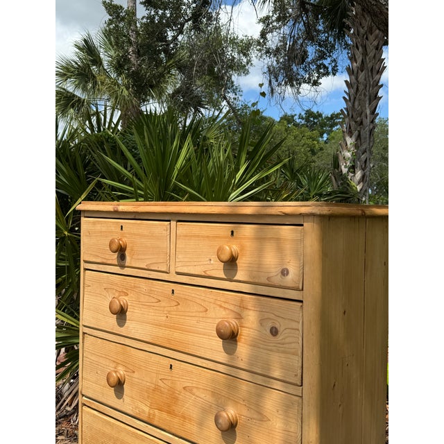 Late 19th Century 19th Century Pine Chest of Drawers For Sale - Image 5 of 10