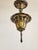 Antique 1920's Lincoln Lighting Pendant Light With Amber Art Glass For Sale - Image 4 of 11