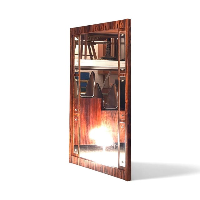 Danish Wall Mirror, 1960s For Sale - Image 3 of 10
