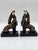 Late 19th Century Rare Pair of Antique Early 20th C Bronze Winged Griffin Bookends on Pedestal. For Sale - Image 5 of 16