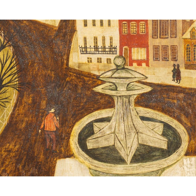 1953 Oil on Board Painting of a Street Scene by Ellen Lanyon For Sale - Image 4 of 9