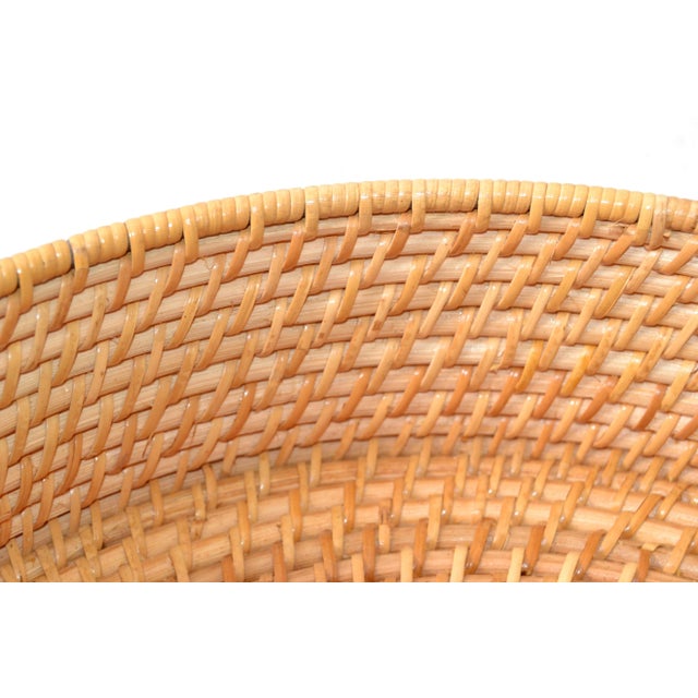 Taupe 1960 Rattan, Cane & Bamboo Chip & Dip Server For Sale - Image 8 of 13