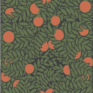 Mitchell Black Home Orange Grove Forest Unpasted Wallpaper For Sale
