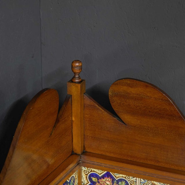 Edwardian Mahogany Corner Washstand For Sale - Image 9 of 12