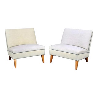 Pair of Mid 20th Century Slipper Chairs For Sale