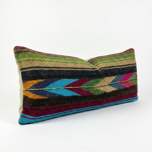 This beautiful 16'' x 49'' hand-woven Kilim pillow cover was made from an authentic Turkish kilim. The traditional flat-...