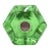 Vintage 1.375 In. Hexagon Green Glass Cabinet Knob For Sale