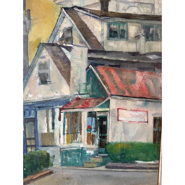 Impressionist 1970s Vintage Impressionist Cityscape Oil on Canvas Painting, Signed For Sale - Image 3 of 12