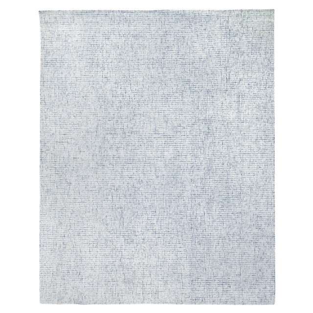 Exquisite Rugs Melbourne Hand Loom Wool & Cotton Blue - 14'x18' For Sale - Image 9 of 9