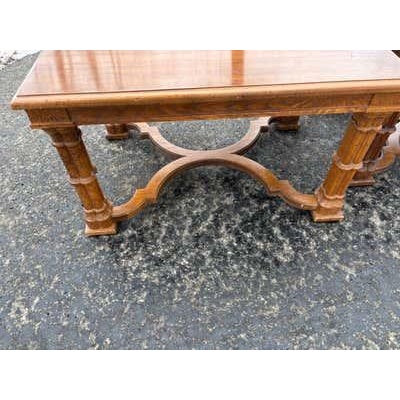 Late 20th Century Drexel GuildHall Pair of Walnut Rectangular Tables, Modern Style For Sale In Philadelphia - Image 6 of 12