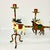 1970s 1970s Vintage Hollywood Regency Boho Chic Italian Santa & Reindeer Sleigh Tole Candle Holder, Monumental Christmas For Sale - Image 5 of 7