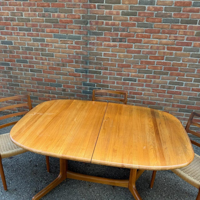 Mid 20th Century Mid 20th Century Danish Modern Teak Dining Set With 4 Niels Otto Møller Model 85 Chairs for for j.l. Møllers Møbelfabrik For Sale - Image 5 of 12