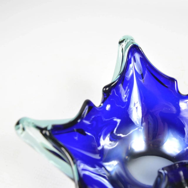 1970s 1970s Cobalt Glass Ashtray, Murano, Italy For Sale - Image 5 of 11