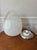 Metal Vintage Egg-Shaped Table Lamp; 1970s Modern Ovoid Blown Glass Globe Chrome Base Lamp For Sale - Image 7 of 12